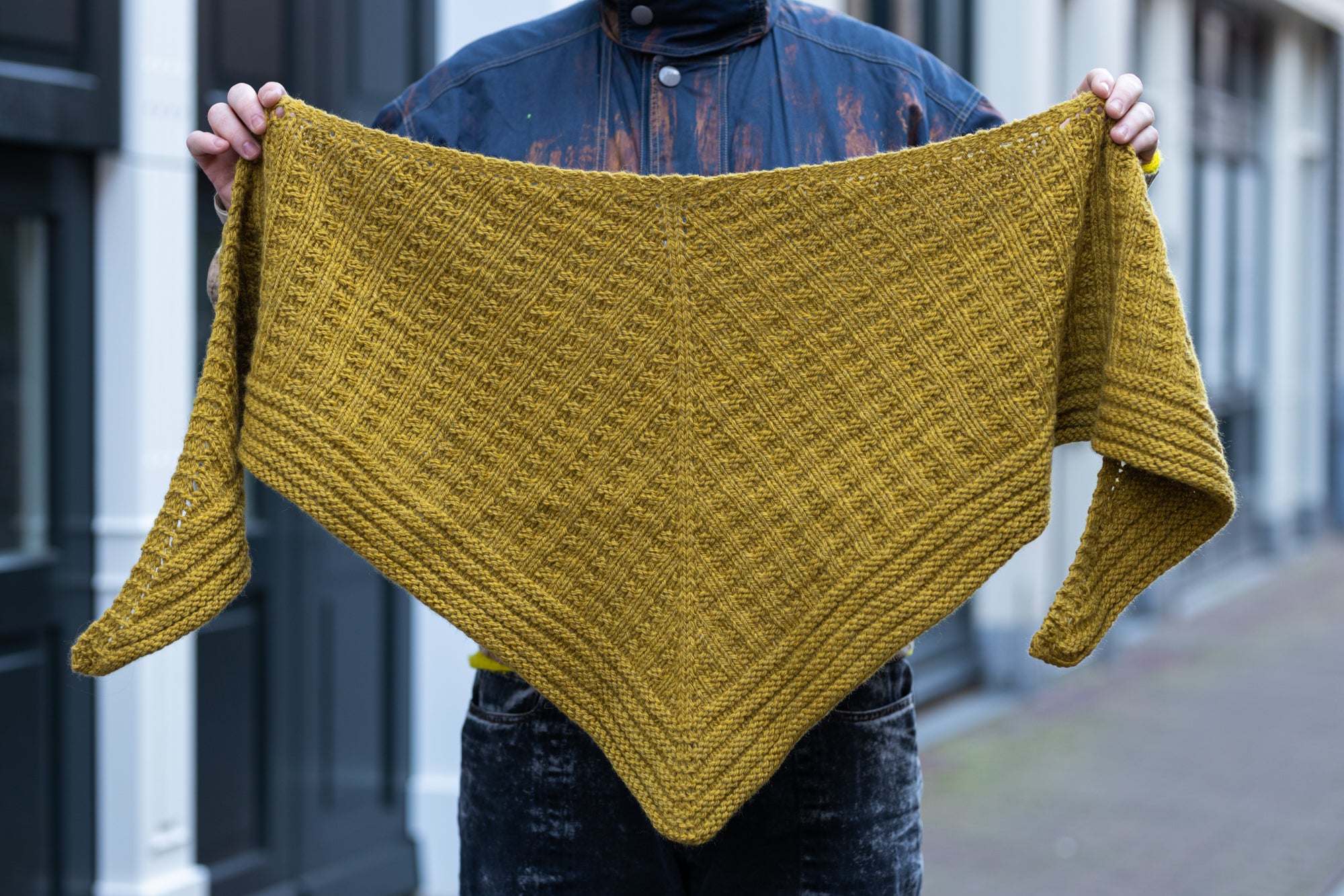 Double Waffle Shawl