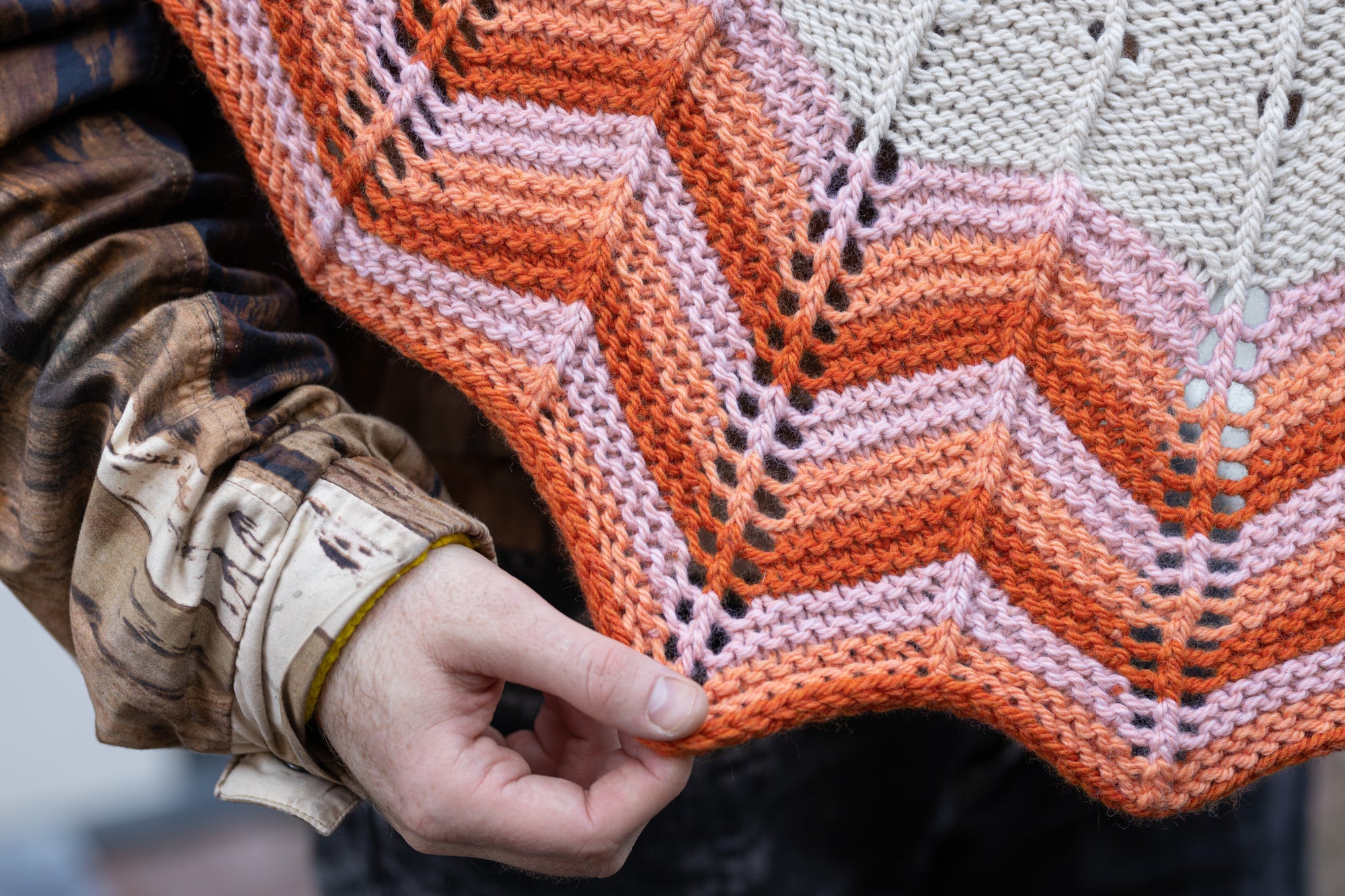 Retro Chevron Shawl