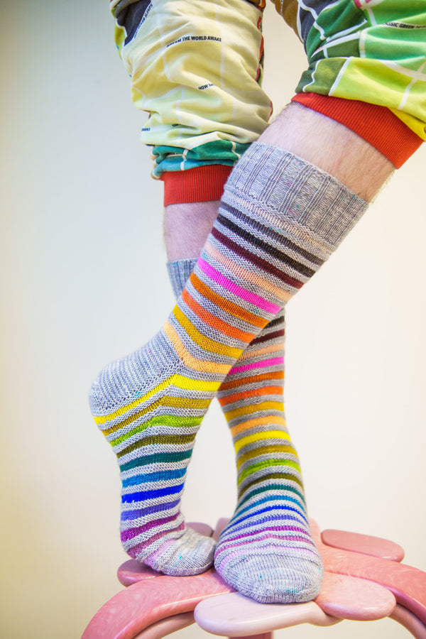 Rainbow Knee High Socks (Toe Socks)